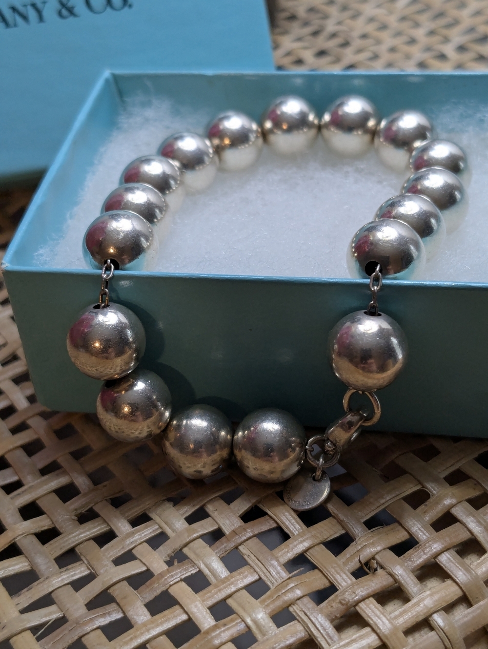 Tiffany & Co. Polished Silver Bead Bracelet - Picture 8 of 11